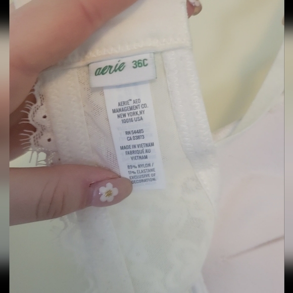 NWOT Aerie Real Power PlungePush Up Eyelash Lace Bra - Picture 4 of 8